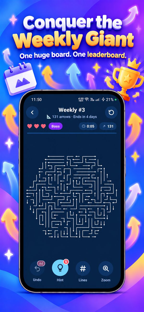 Arrowly Weekly Challenge with a giant board
